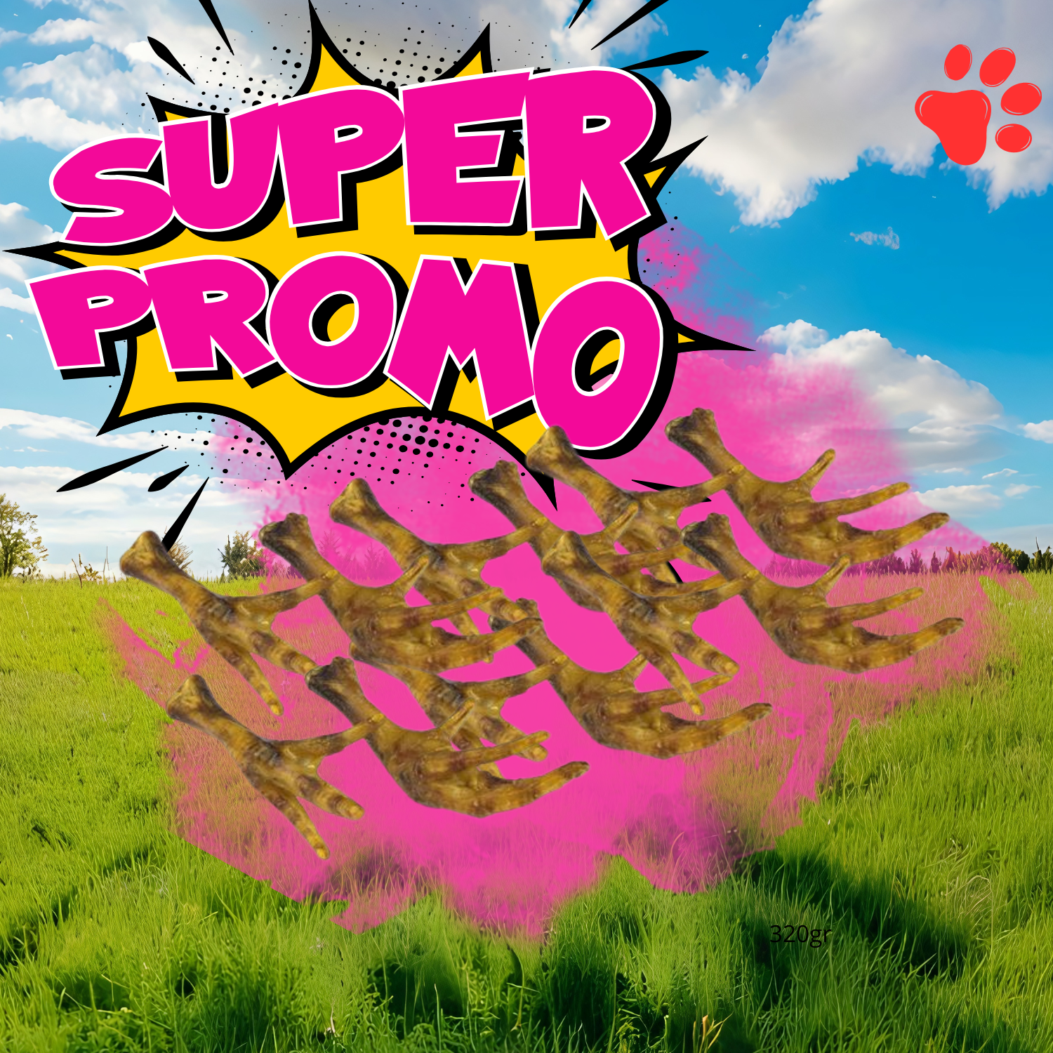 Pattes de poulet 70 pces