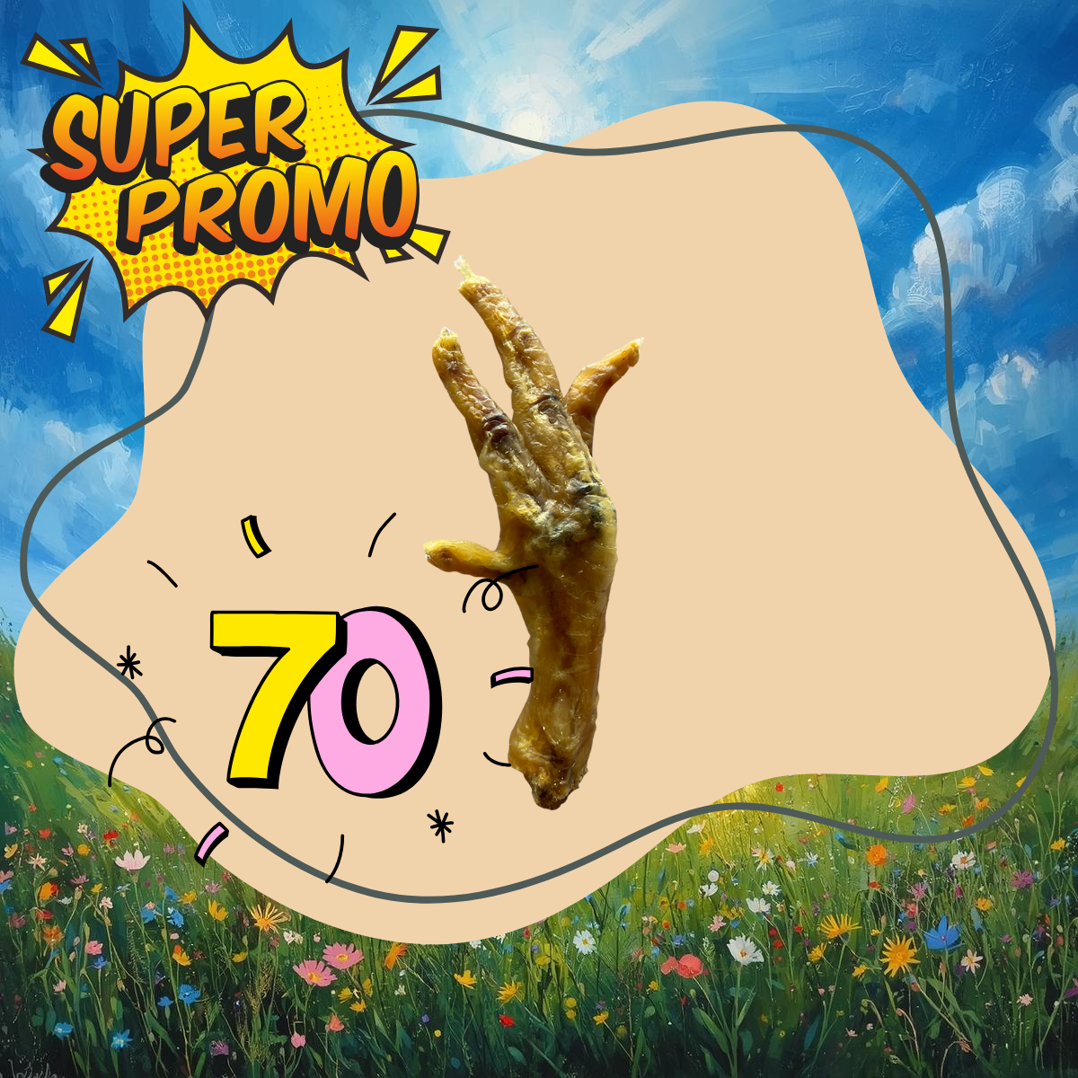 Pattes de poulet 70 pces