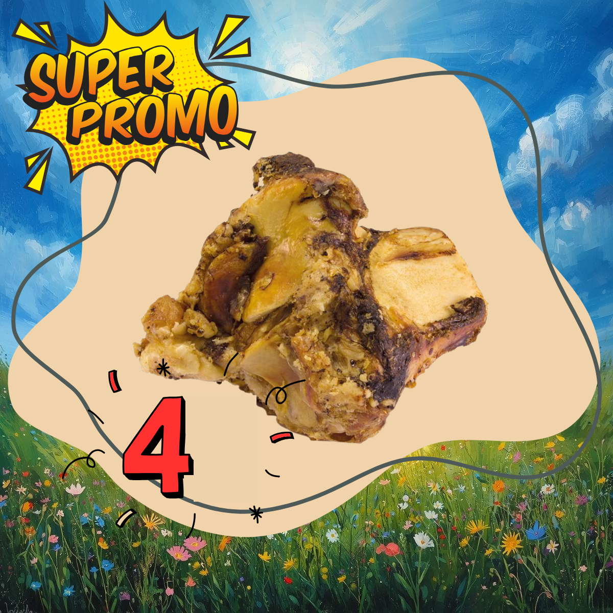 Os de Bœuf tête 2.5kg x4