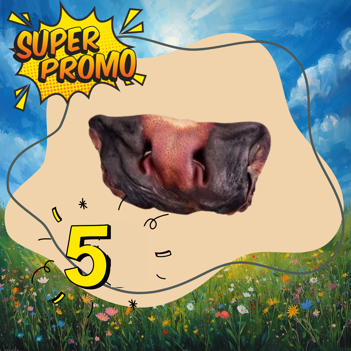 Museau de bœuf fumé 5 pces