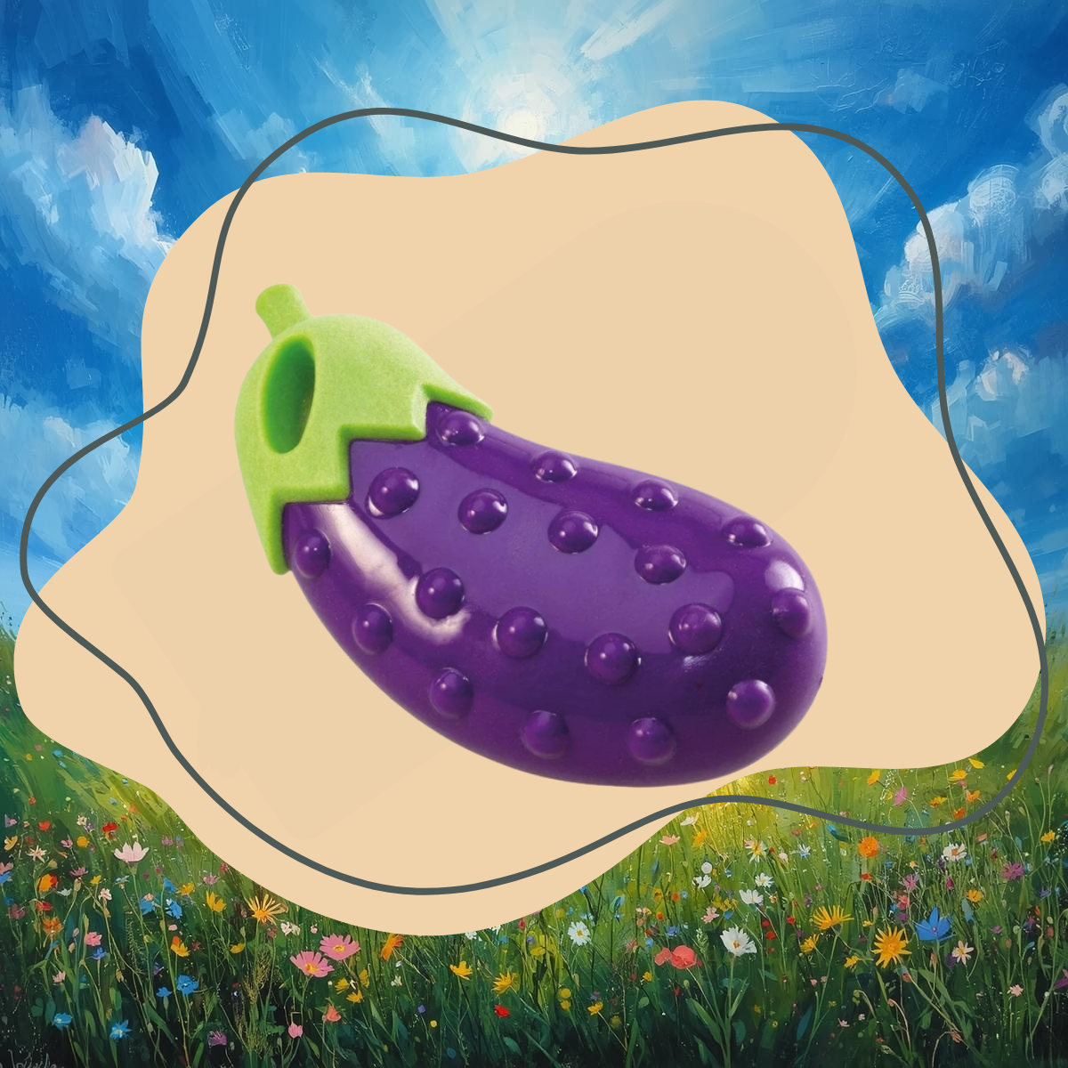 couineur en forme d'aubergine