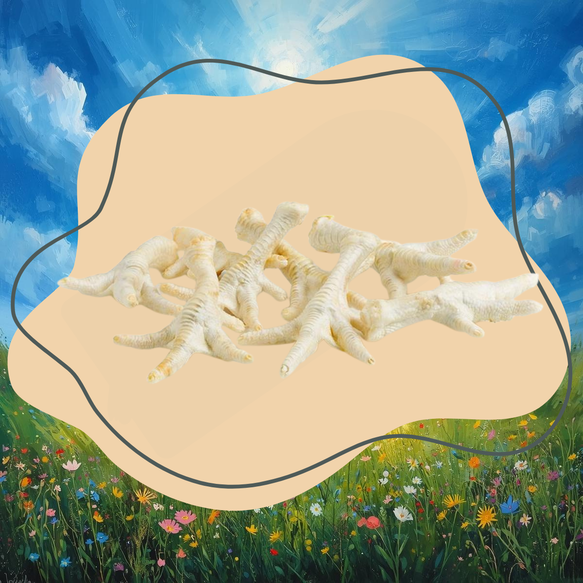 Pattes de poulet blanches 50 pces