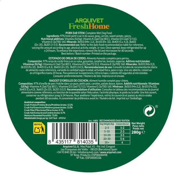 Ragoût d'oreilles de porc 280gr