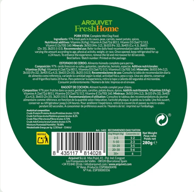 Ragoût viande de porc 280gr