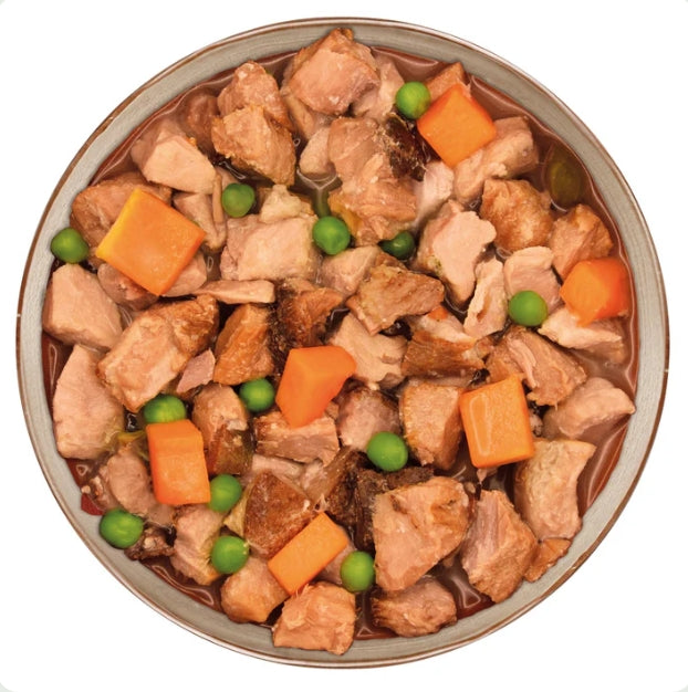 6 boites de 280gr, Ragout : poulet, canard, porc, boeuf, thon et oreille de porc